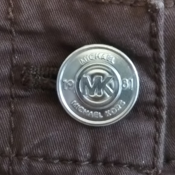 MICHAEL Michael Kors Brown Cargo Pants Women Size 16W Long Tall Stretch 8 Pocket - Picture 2 of 9